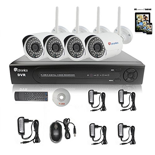 Ctronics 8CH 1080P WIFI NVR System Home Surveilliance Security System