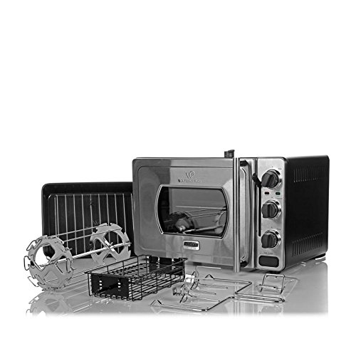 Wolfgang Puck Pressure Oven Rotisserie 29-Liter Countertop Oven BROR1000-A4 Rotiss Bundle