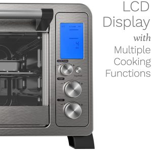 home 6 slice toaster oven lcd display
