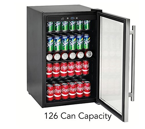 Tramontina 126-Can Capacity Stainless Steel Trim Wine Soda Beverage Center