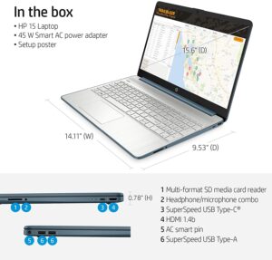 Newest 2022 HP 15.6 FHD Micro-Edge Laptop, AMD Ryzen 5 5500U