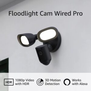 Ring Floodlight Cam Wired Pro with Bird’s Eye View and 3D Motion Detection