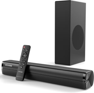 Nylavee Sound Bars for TV with Subwoofer, 2.1ch Bluetooth TV