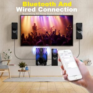 Bobtot Home Theater Systems Surround Sound System for TV - 1000 Watts 8-Inch Subwoofer Bluetooth