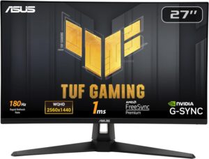 ASUS TUF Gaming 27” 1440P HDR Monitor (VG27AQ3A) – QHD